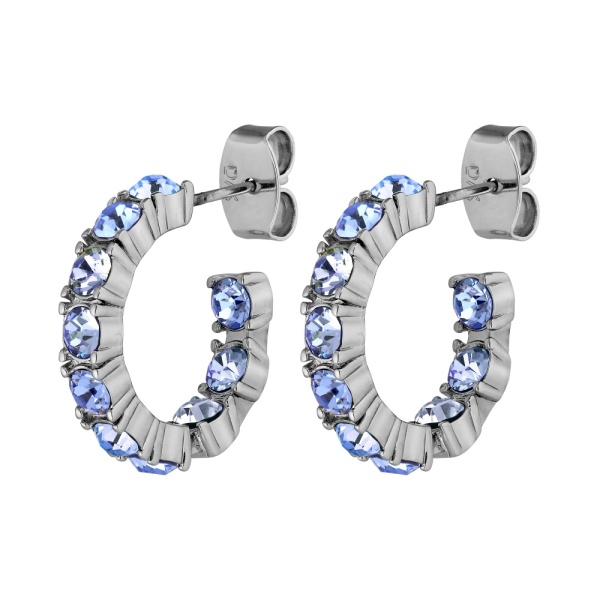 Dyrberg Kern Raquel Silver Earrings - Light Sapphire